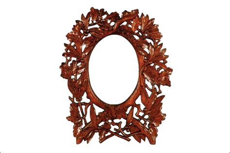Oak And Cherry Oval Filigree Frame Liberty Carvings