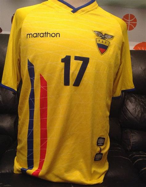 Marathon Soccer Jersey Ecuador Number 17 Llerena