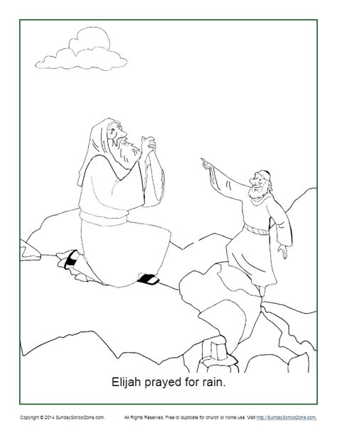 Elijah Coloring Pages Sunday School Coloring Pages
