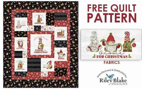 Free Christmas Quilt Pattern Gnome For Christmas Tara Reed Designs