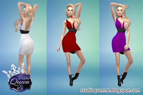 The Sims 4 Cc Lace Dress Studio Queen B
