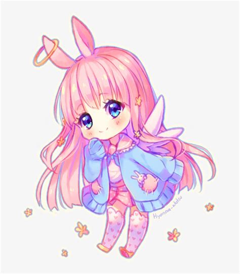 Anime Girl Pink Hair Chibi Png Image Transparent Png