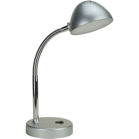Mainstays 35 Watt Led Desk Lamp With Usb Port Metal Gooseneck Silver