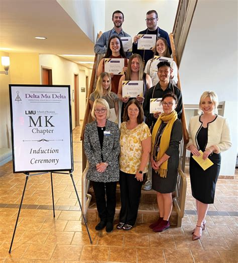 Twelve Installed In Lmus Delta Mu Delta Business Honor Society