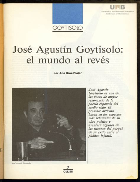 José Agustín Goytisolo El Mundo Al Revés