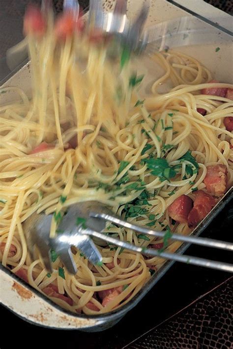 Linguine Nigella Lawson Recipes Pancetta Pasta Garlic Oil