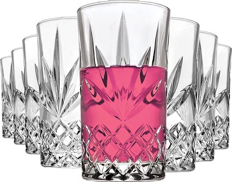 Godinger Highball Glasses Tall Drinking Glasses For Water Juice Cocktails Crystal Glass Tall