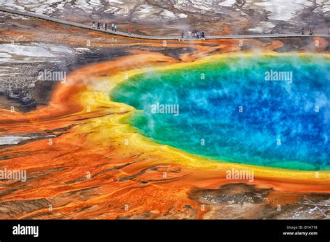 North America Wyoming Rocky Mountains Yellowstone National Park Stock