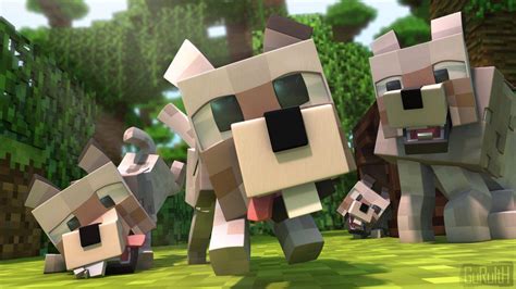 Minecraft Wolf Wallpapers Wallpaper Cave