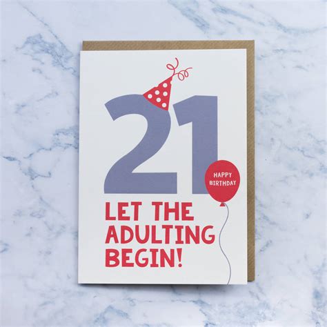 Fun 21st Birthday Card By Paperpaper