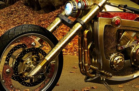 Seraphim Golden Motorcycle By Mikael Lugnegard Extravaganzi