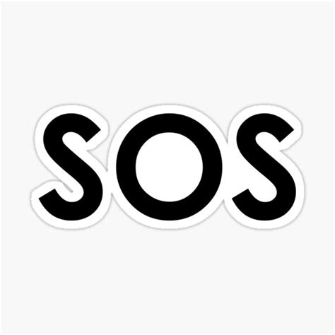 Sos Sticker For Sale By Iterationart Redbubble