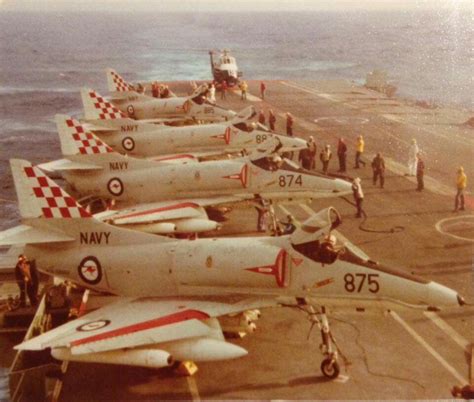 Ran A4 Skyhawks On The Carrier Melbourne These Became Rnzaf A4k