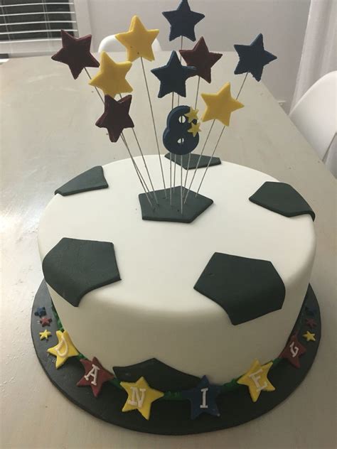 Choose this wonderful sport cakes. Simple boys soccer ( football ) cake in fondant | Football birthday cake, Boy birthday cake