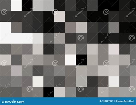 Black And White Pixel Image Stock Image Image Of Greyscale Colour