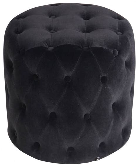 Tradigo lacci cm150 tondo nero. Pouf Tondo Imbottito Trapuntato Velluto Nero Chester ...