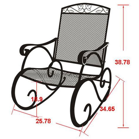 Product titlemf studio wrought iron outdoor patio bistro chairs w. Porch Rocking Chair Wrought Iron Outdoor Rocker Patio ...