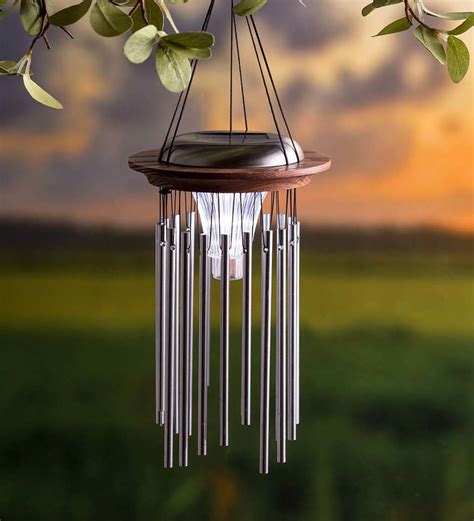 Solar Lighted Wind Chime Wind And Weather