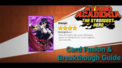 My Hero Academia The Strongest Hero In Depth Card Fuse And