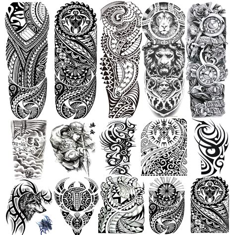 Buy Kotbs Sheets Tribal Totem Tempoary Tattoo Sleeves For Men Women Sheets Full Arm Tattoo