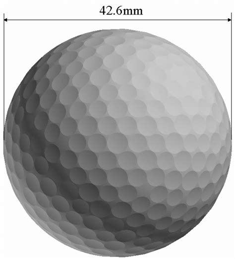 Geometric And Size Of Golf Ball Download Scientific Diagram