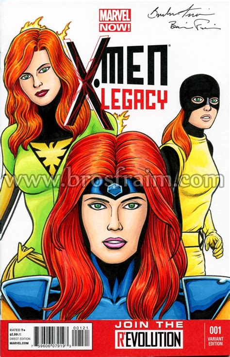 X Men Legacy 1 Sketch Cover Featuring Jean Grey Marvel Girl