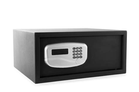 Premium Photo Black Steel Safe With Electronic Lock Isolated On White