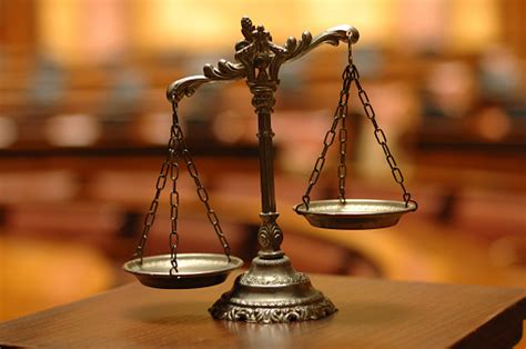 Symbol Of Law And Justice Decorative Scales Of Justice Stock Photo