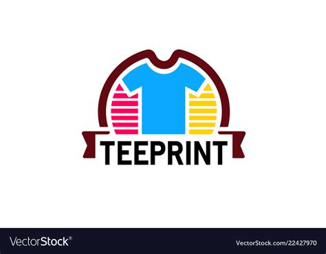 Creative Colorful Unique Tee Shirt Design Logo Vector Image