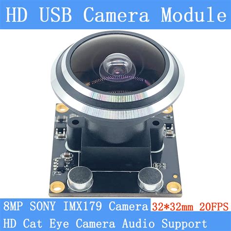 8mp Fisheye Wide View Angle 170degree 4k Sony Imx179 Webcam Uvc Mjpeg