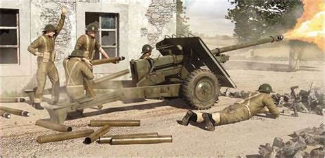 British 17 Pound Anti Tank Cannon Allied Powers British Army