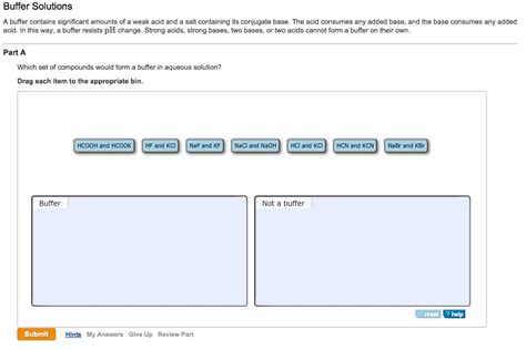 Solved: Buffer Solutions A Buffer Contains Significant Amo ...