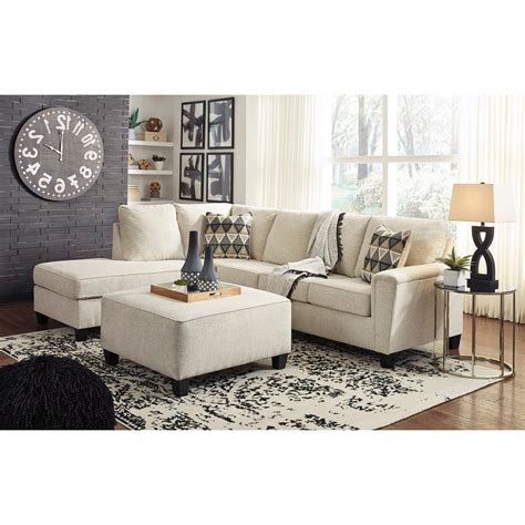 Signature Design by Ashley Abinger 2pc Sectional and ottoman | Value