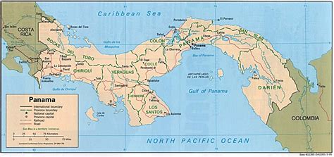 Large Detailed Political And Administrative Map Of Panama Panama Large