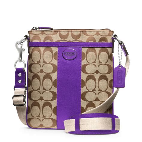 Lyst Coach Legacy Signature Swingpack In Purple