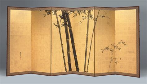 Japanese Screen Gold Lacquer Folding Screen Japanese Screen