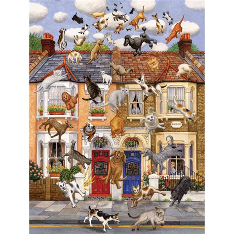 Agnethea and her kittens jigsaw puzzle. Raining Cats & Dogs 500 Piece Jigsaw Puzzle | Bits and Pieces