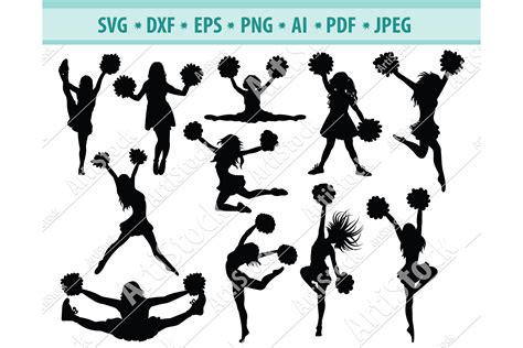 Cheerleader Svg Cheer Svg Woman Sport Svg Dxf Png Eps 429513