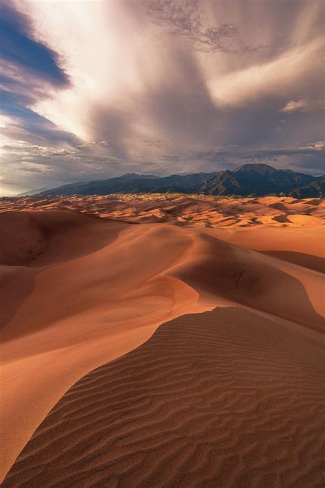 Great Sand Dunes Sunset At High Dune Photograph By Murray Rudd Fine