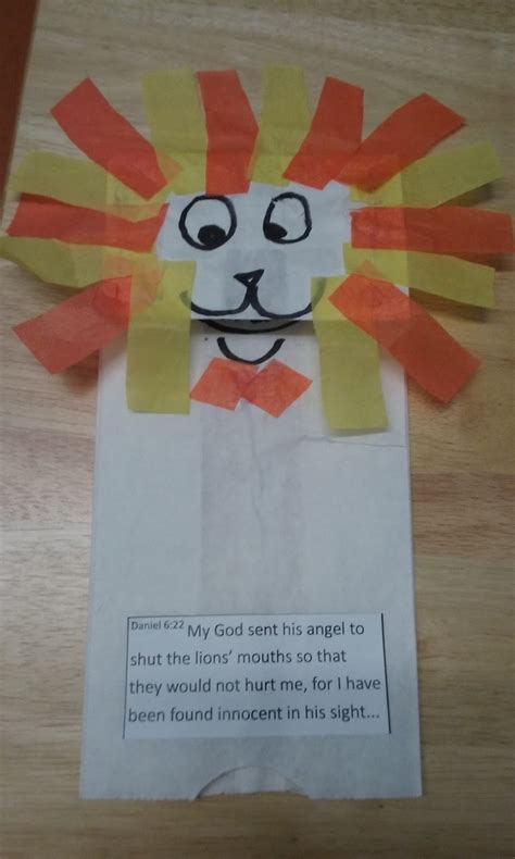 The Confident Journal Sunday School Craft Daniel In The Lions Den