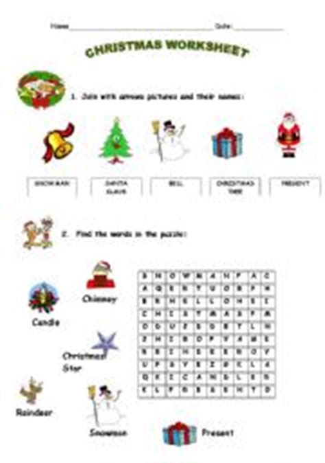 Christmas worksheets and teaching resources for esl students. christmas worksheet - ESL worksheet by Lurditas