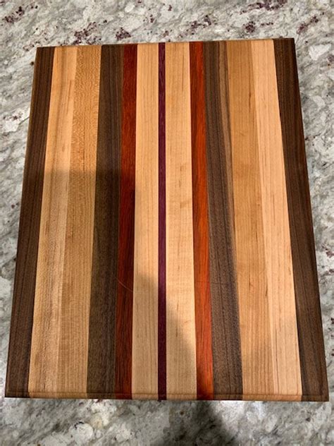 Handmade Edge Grain Hardwood Cutting Boards Walnut Cherry Etsy
