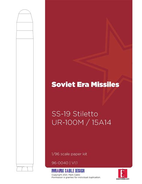 196 Soviet Ss 19 Stiletto Icbm Ecardmodels
