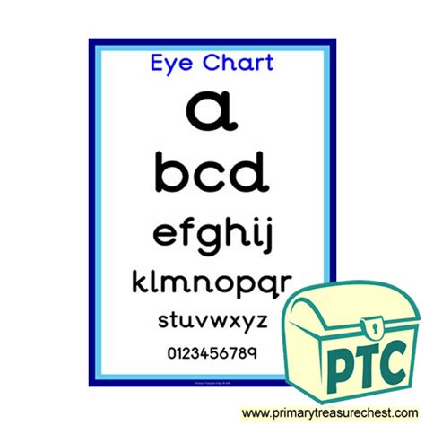 Opticians Role Play Eye Chart Poster Primary Treasure Chest