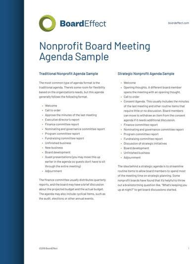 fundraising meeting agenda templates  word pages