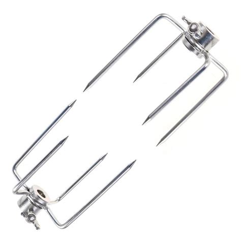 Pair Of Stainless Steel Rotisserie Meat Forks Kit Grill Replacement