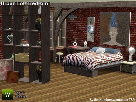 Urban Loft Bedroom By Thenumberswoman At Tsr Sims 4 U