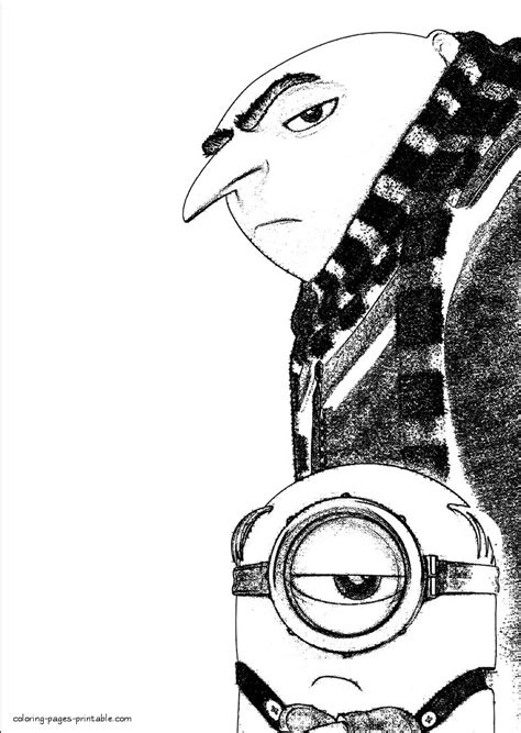 Despicable Me The Evil Gru Coloring Page Clip Art Library Images And