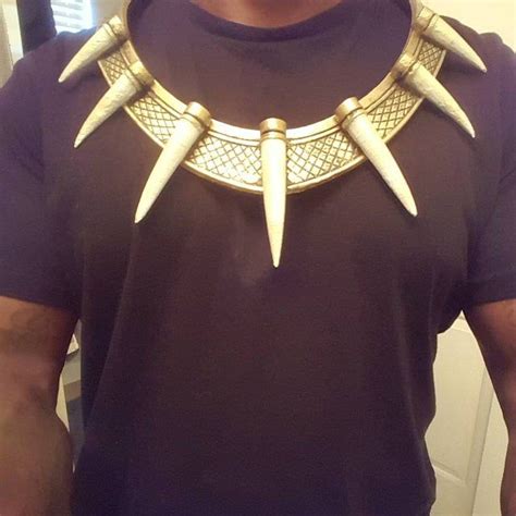 Killmonger Necklace Golden Jaguar Necklace Black Panther Etsy In 2020