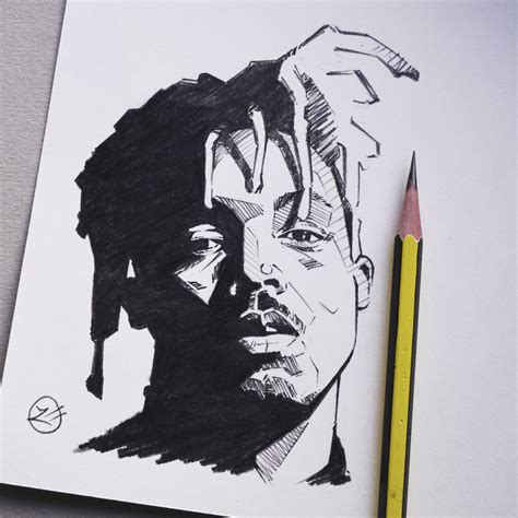 Juice Wrld Drawing To Trace